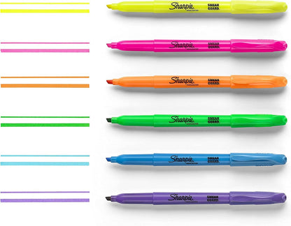 Sharpie Pocket Style Highlighters Marker Pen Chisel Tip Sharpie Bulk 24 x Texta