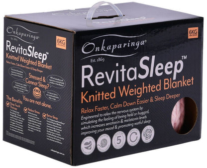 Onkaparinga Revita Sleep Hand-Knitted Weighted Blanket 6kg - Relax, Sleep Deeper