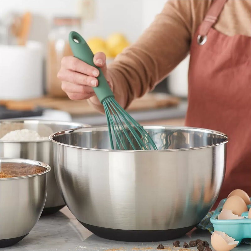MIU 11-Piece 18/8 Stainless Steel Mixing Bowls Set with 4 Lids & 3 Graters