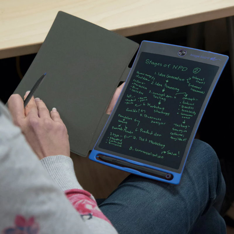 Boogie Board 8.5" Jot Reusable Writing Tablet with Protective Folio, Magnets