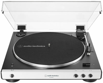 Audio Technica AT-LP60XBT-WH Wireless Fully Automatic Belt-Drive Turntable 33/45