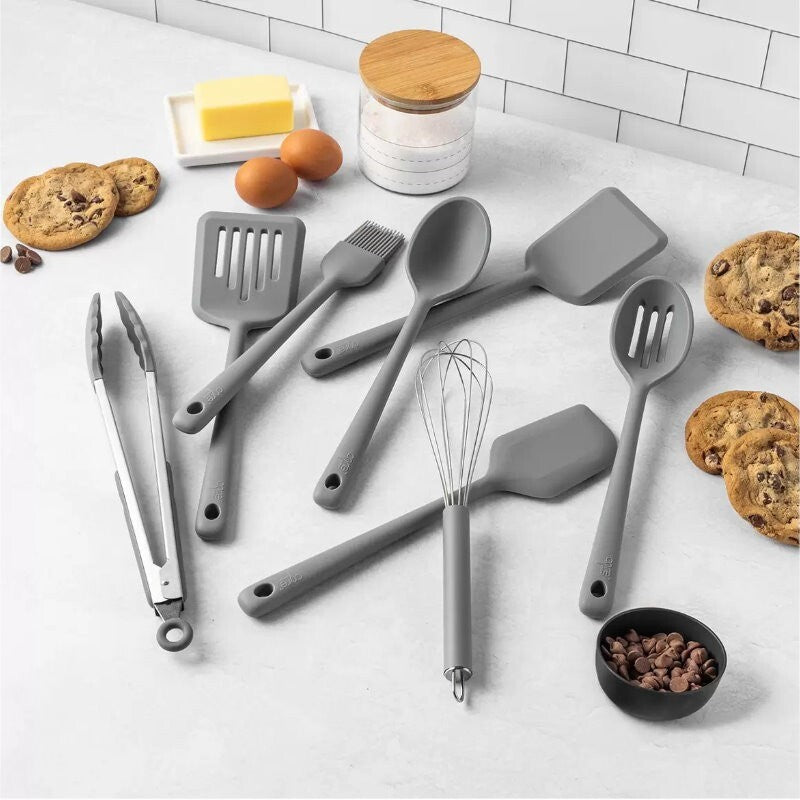 Core Kitchen 8 Piece Silicone Cooking Utensils Set Heat-Resistant BPA Free