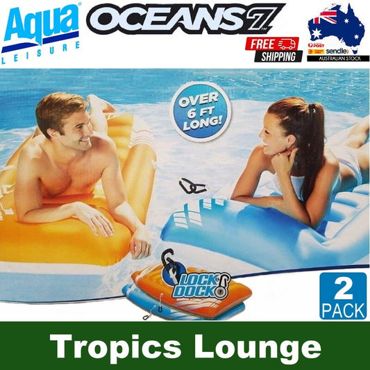 Aqua-Leisure 2-Pack Oceans 7 Swimming Pool Tropics Lounge Swim Floatation Device