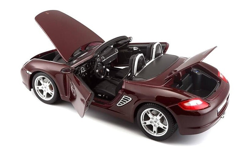 Maisto 1:18 Scale Special Edition Porsche Boxster S Die Cast Car Set Maroon