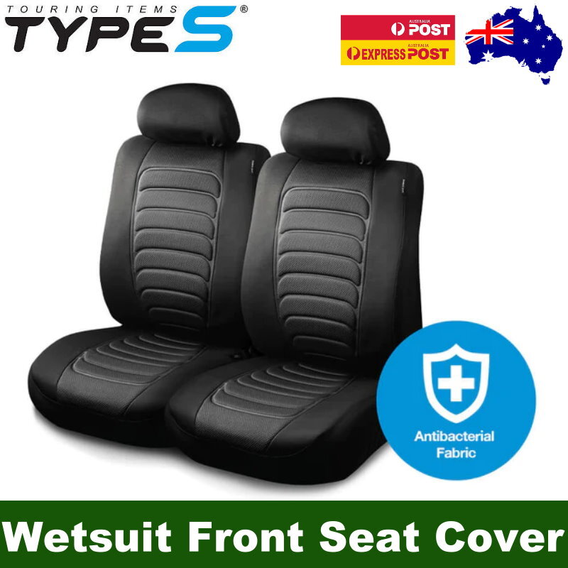 Type S Wetsuit Front Seat Covers 1 Pair Anti Bacterial All Season Protection