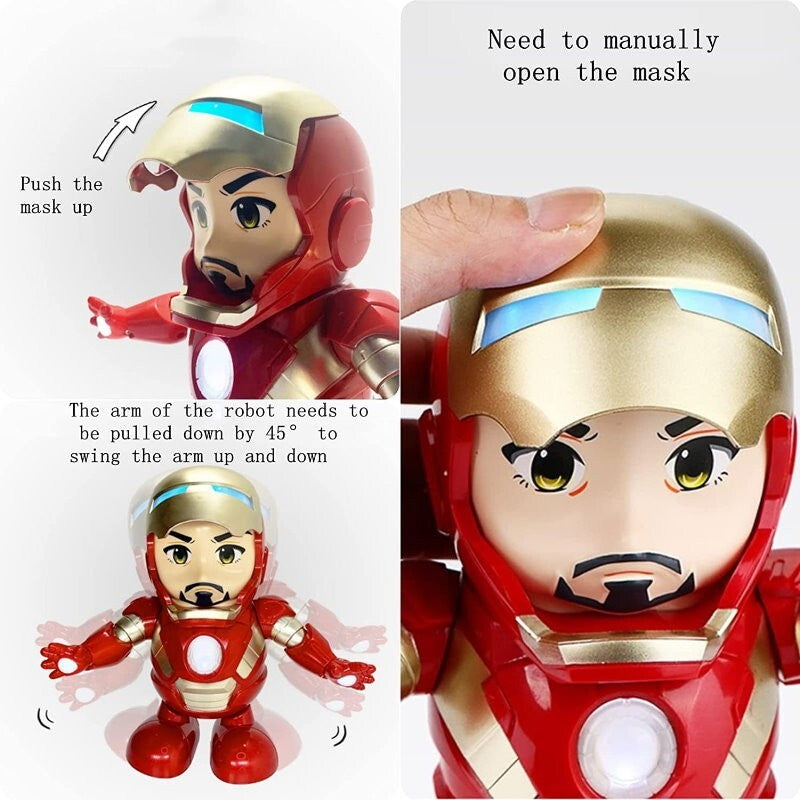 Iron Man Tony Stark Superhero Dancing Hero Action Figure Music and Light Toys