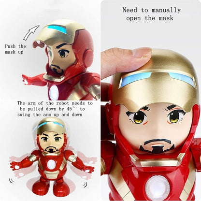 Iron Man Tony Stark Superhero Dancing Hero Action Figure Music and Light Toys