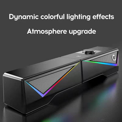 HP DHE-6005 Desktop RGB Multimedia Soundbar Speaker Gaming Stereo Surround