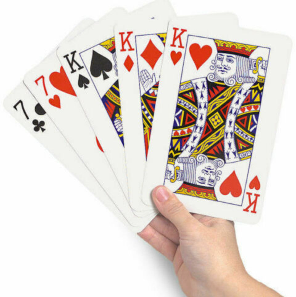Jumbo Large Size Deck Poker Playing Game Card Party Games Large Print 12.5x8.5cm