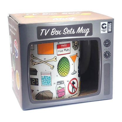 TV Box Sets Novelty Mug Ceramic Coffee Tea Cup Kris Kringle Gift For TV Lovers