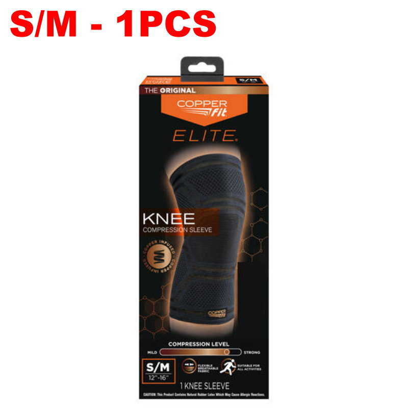 Copper Fit Elite Knee Compression Sleeve Knee Support Brace Size L/XL or S/M