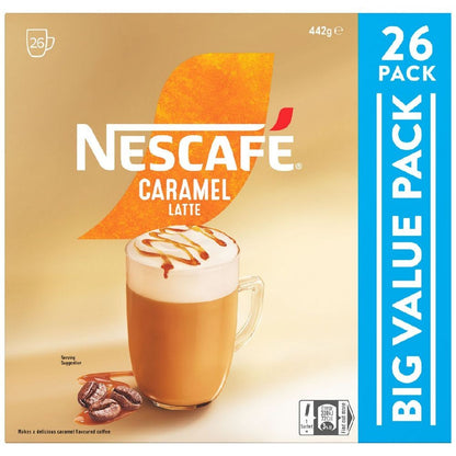 Nescafe Caramel Latte 78 x 17g Instant Coffee Stick Creamy & Frothy Sachets Box