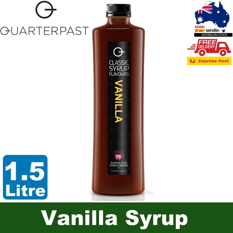 Quarterpast Classic Syrup Flavours Vanilla Syrup 1.5L for Any Beverage
