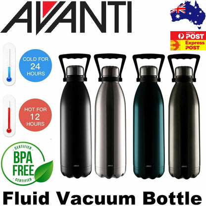 2-Pack Avanti Double Wall Fluid Vacuum Bottle 1.5L - 12hrs Hot & 24hrs Cold