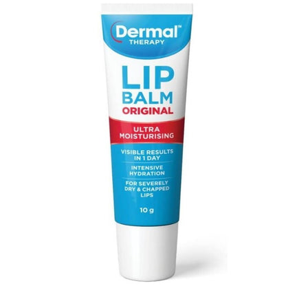 Dermal Therapy Lip Balm Original Tube 10g/each Hydrate & Soften Severely Dry Lip