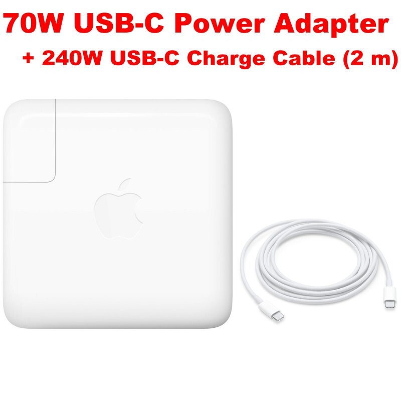 GENUINE Apple 70W USB-C Power Adapter 240W USB-C Cable for MacBook, iPad, iPhone