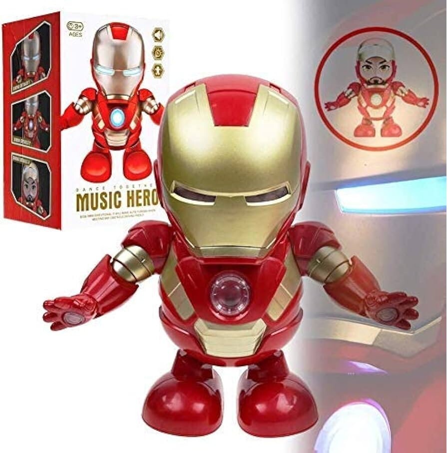 Iron Man Tony Stark Superhero Dancing Hero Action Figure Music and Light Toys