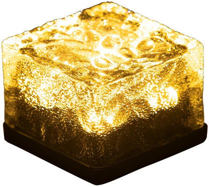 Dais 6-Pack Outdoor Waterproof Solar Brick Light Ice Cube for Garden, Pathway