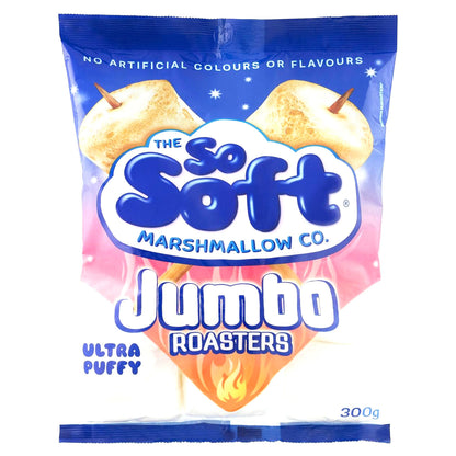 The So Soft Marshmallow Co White Air Puffed Jumbo Roaster Softness Sweet 300g