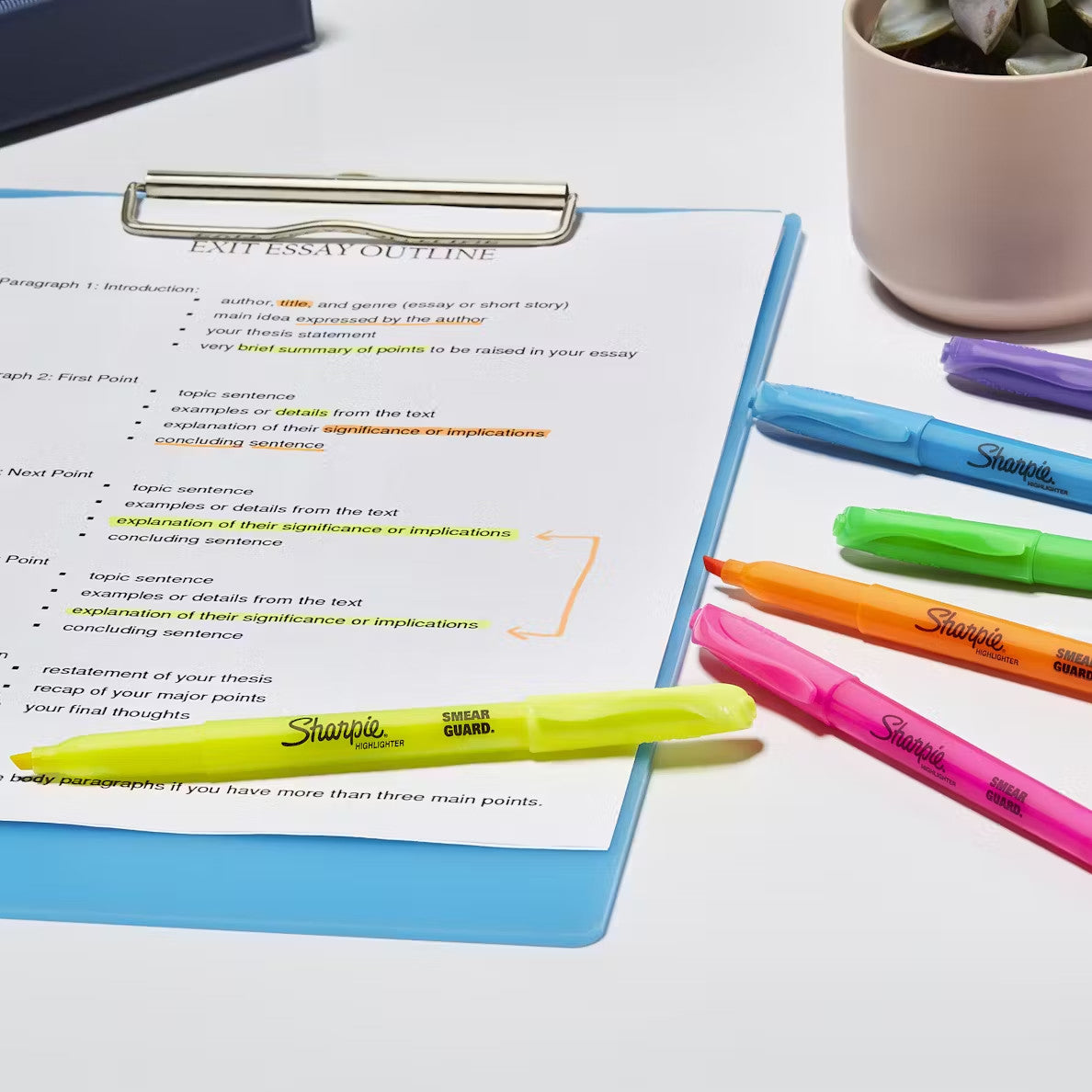 Sharpie Highlighter Variety Pack 18 Pack Clear View Gel Pocket Tank Highlighter