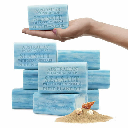 Australian Botanical Sea Salt Ocean Minerals Body Gentle Wash Bar Soap 8 x 200g