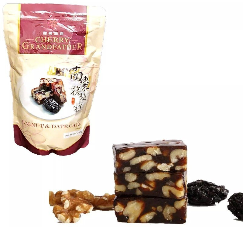 Cherry Grandfather Walnut & Date Cake 380g Vegan, Hand-Made, No Additives