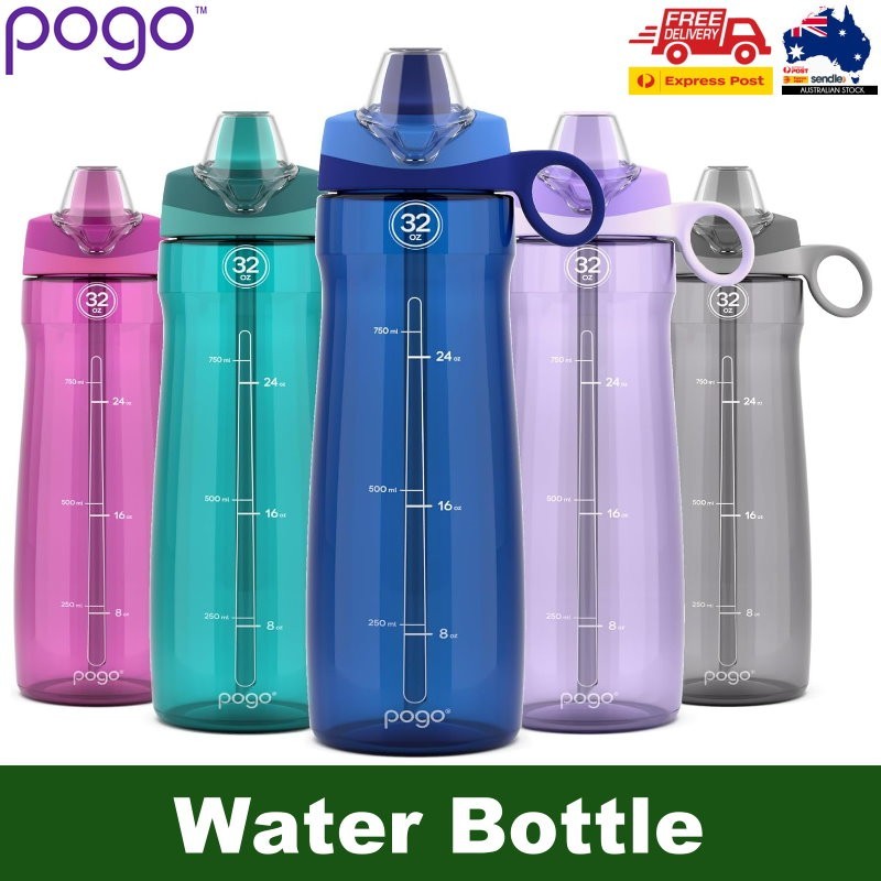 Pogo Tritan Water Bottle with Soft Straw 946 ml (32 oz) - Leakproof, BPA-Free