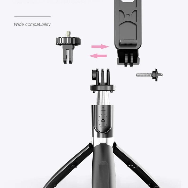 TEQ P70 Bluetooth Selfie Stick Tripod Portable Extendable Selfie Stick w/ Remote
