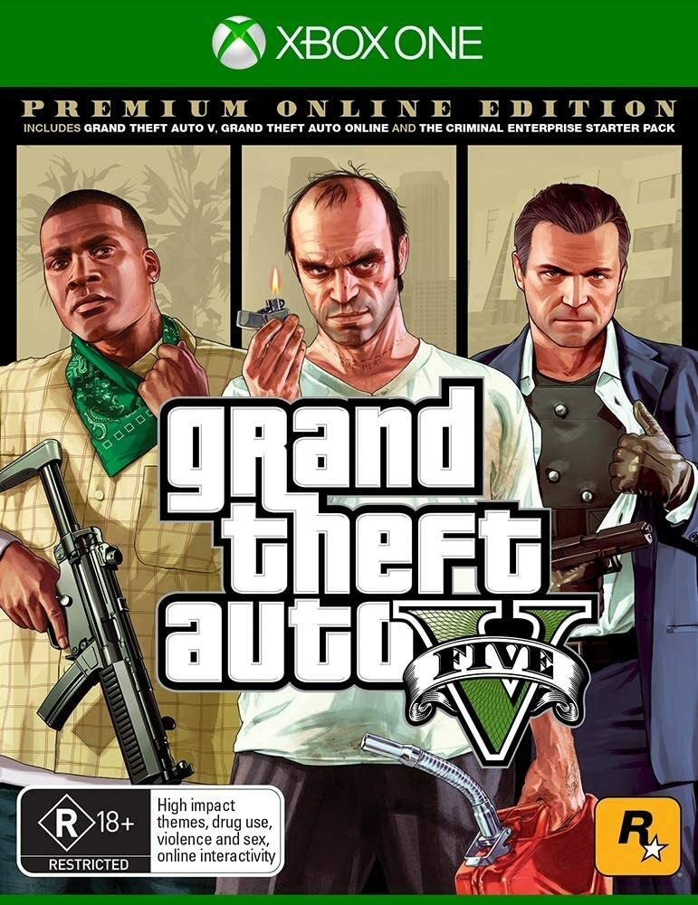 Grand Theft Auto 5 V GTA V For Xbox One X Adult Video Game Open World Game R18+