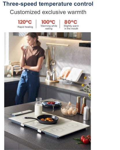 Morphy Richards 2-in-1 Electric Foldable Cooktop And Food Warmer with Hot Plate