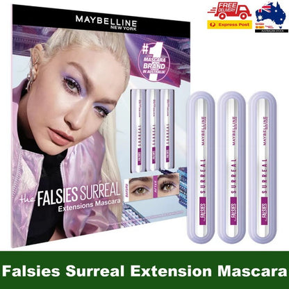 Maybelline New York 3-Pack Falsies Surreal Extension Mascara - Express Post
