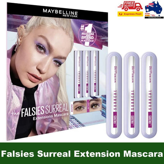 Maybelline New York 3-Pack Falsies Surreal Extension Mascara - Express Post