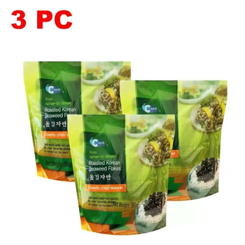 C-Weed Roasted & Seasoned Korean Seaweed Flakes Crispy Snack 80g/160g/240g