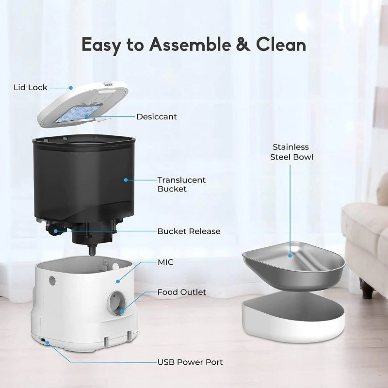 Dogness F14 Cube App Pet Dog/Cat Automatic Programmable Feeder Large 6L -Express