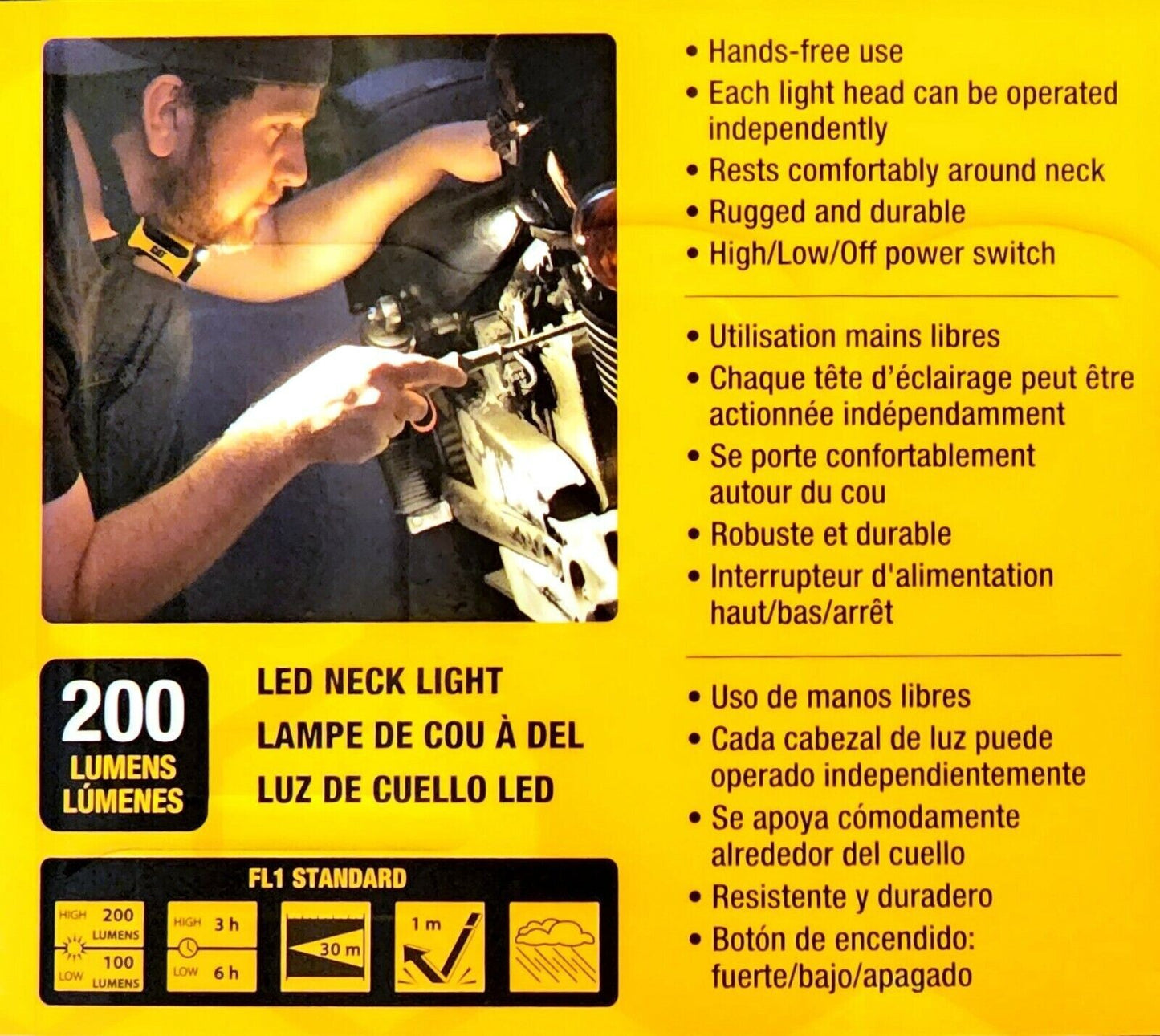 CAT Portable LED Work Light Combo 200 Lumens Neck Light Pocket Light 175 Lumens