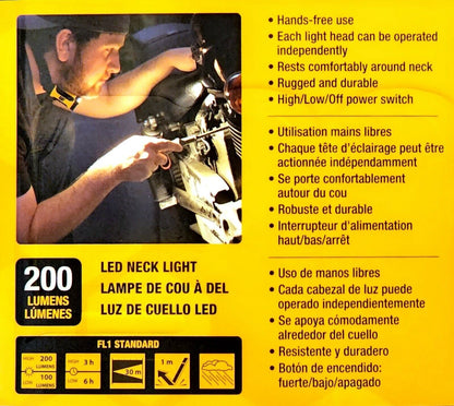 CAT Portable LED Work Light Combo 200 Lumens Neck Light Pocket Light 175 Lumens