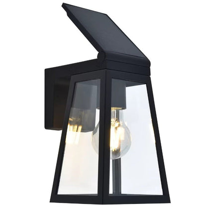LUTEC 2-Pack Solar LED Coach Porch Light Aluminium Dusk to Dawn Wall Lights