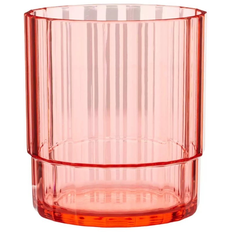 Acrylic Lagoon Pitcher with 4 Stackable Tumblers - Break-Resistant, Rainbow