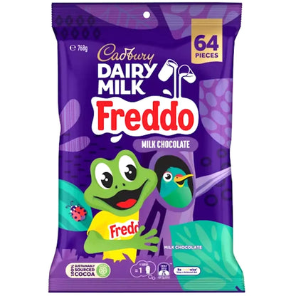 64 x Cadbury Dairy Milk Chocolate Freddo Frog Bulk Share Pack Sweet Treats 768g