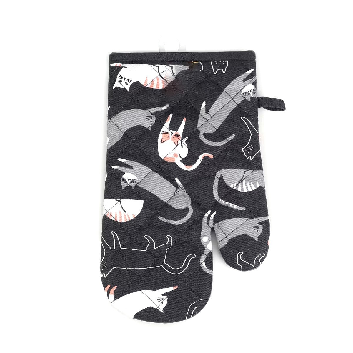 Cats Print Oven BBQ Heatproof Mitt Kitchen Baking Insulation Glove Cotton Cover