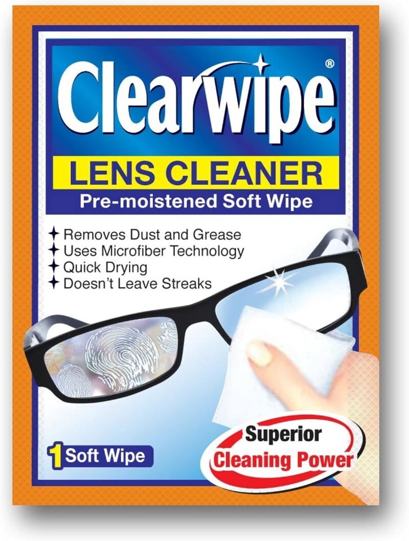Clearwipe Lens Cleaner Wipes Streak-Free for Glasses, Screens, and Lenses