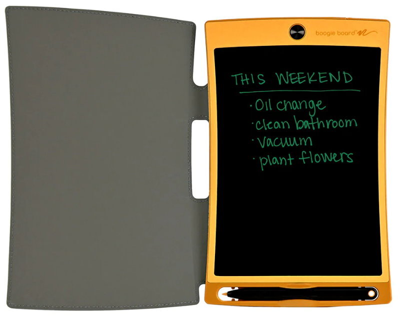 Boogie Board 8.5" Jot Reusable Writing Tablet with Protective Folio, Magnets