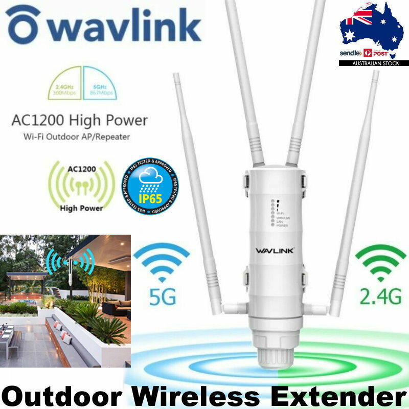 Wavlink HD4 AC1200 Dual-band High Power Outdoor Wireless AP/Range Extender PoE