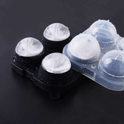 Ankway 4 Balls 65mm (2.5") Silicone Ice Cube Tray Sphere Ice Ball Maker Mold