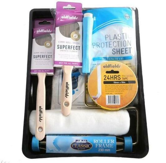 NEW OLDFIELDS Painters Kit 7 Piece Wall Painting Tools Starter Kit