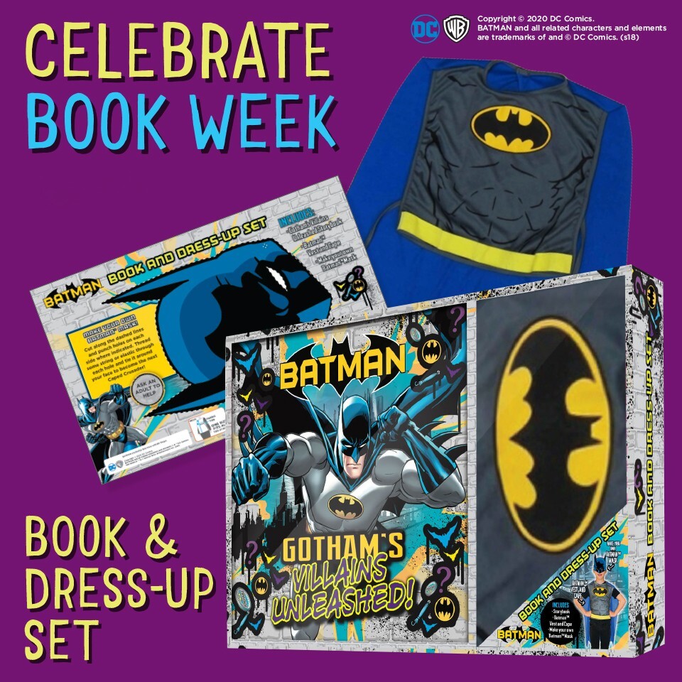 DC Batman Book And Dress-Up Set Gotham's Villains Unleashed Storybook Make Mask