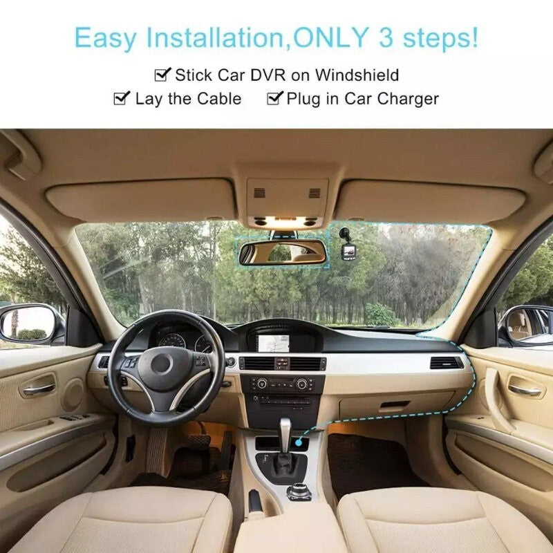 Anytek F111 1080P 170° Car Dash Cam with 24 hours Parking Monitoring, G-Sensor