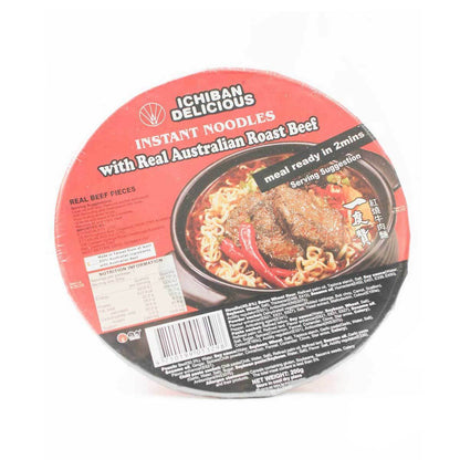 Ichiban Delicious With Real Australian Roast Beef Instant Bowl Noodles 6 x 200g