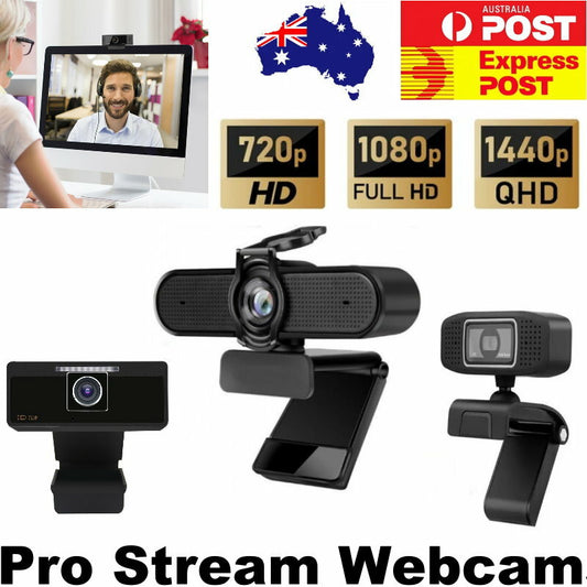 Pro Stream Webcam Internet WEB Camera 1440P or 1080P or 720P , Plug and Play