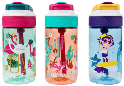 Kambukka 3-Pack Lagoon 400mL Kids Water Bottles Leakproof, Shockproof, BPA Free